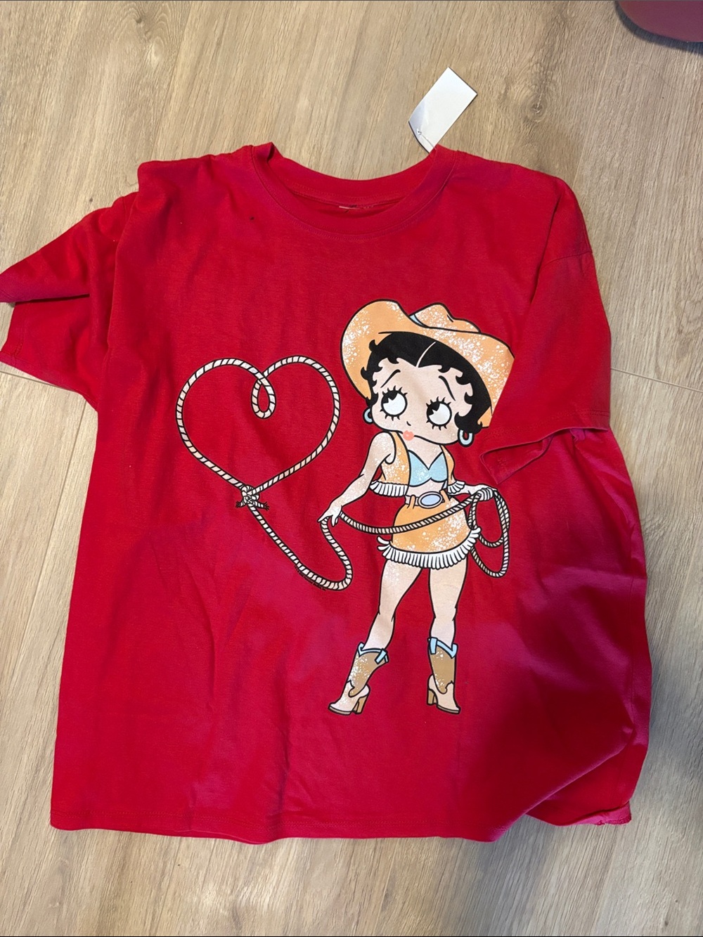 Betty Boop Red Graphic  Tee new small